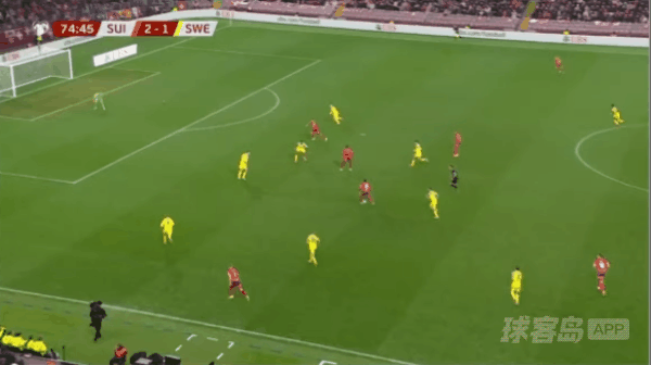 75'恩多耶破门! 瑞士 3- 1瑞典