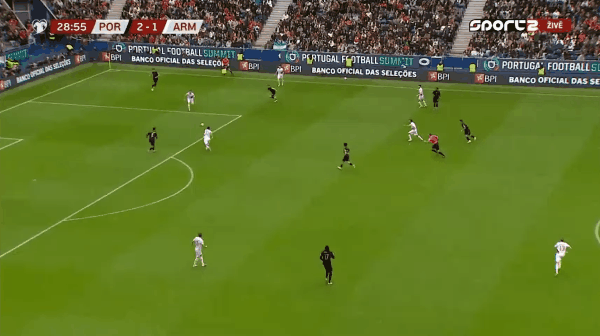 30'内维斯破门! 葡萄牙 3- 1亚美尼亚