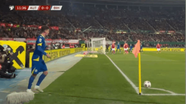 12'塔巴科维奇破门! 奥地利 0- 1波黑