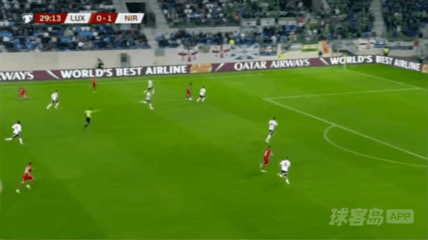 30'达达里破门! 卢森堡 1- 1北爱尔兰
