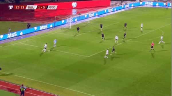 24'克拉斯特夫破门! 保加利亚 2- 0格鲁吉亚