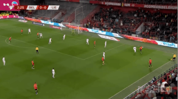 3'范纳肯破门! 比利时 1- 0列支敦士登