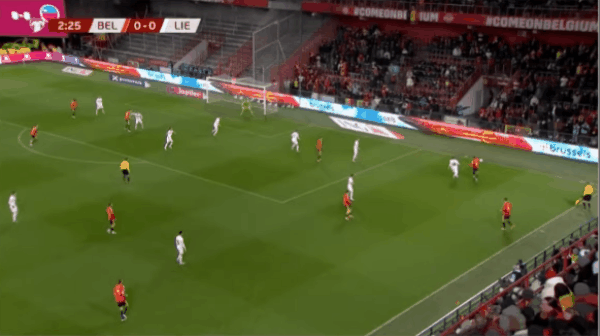 3'范纳肯破门! 比利时 1- 0列支敦士登