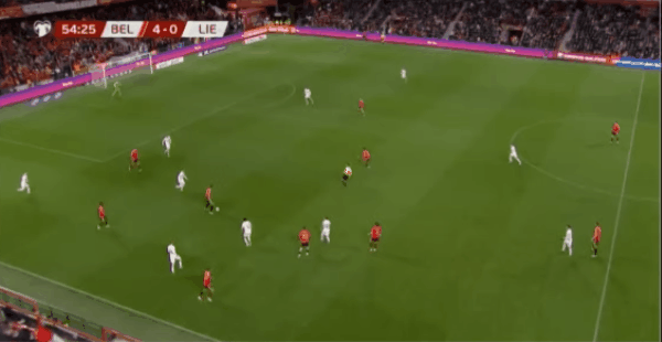 55'萨勒马科尔斯破门! 比利时 5- 0列支敦士登