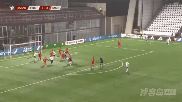 36'弗雷德里克斯伯格破门! 法罗群岛 2- 0黑山