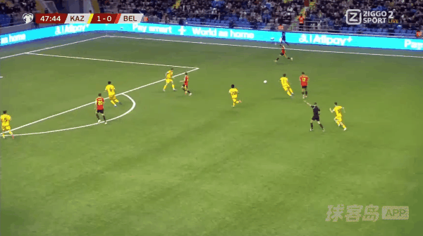 48'范纳肯破门! 哈萨克斯坦 1- 1比利时