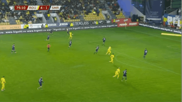 76'哈吉破门! 罗马尼亚 5- 1圣马力诺