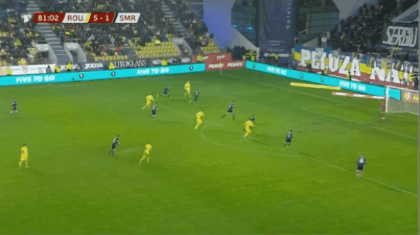 82'拉蒂乌破门! 罗马尼亚 6- 1圣马力诺