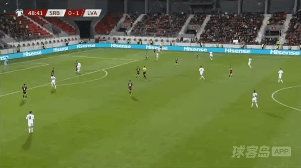 49'卡塔伊破门! 塞尔维亚 1- 1拉脱维亚