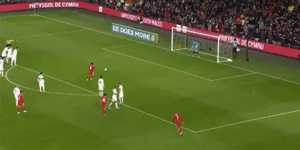 18'威尔逊点球破门! 威尔士 1- 0北马其顿