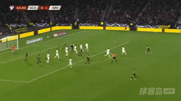 64'克里斯蒂破门! 苏格兰 1- 1希腊