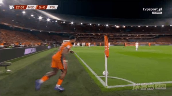 28'邓弗里斯破门! 荷兰 1- 0波兰