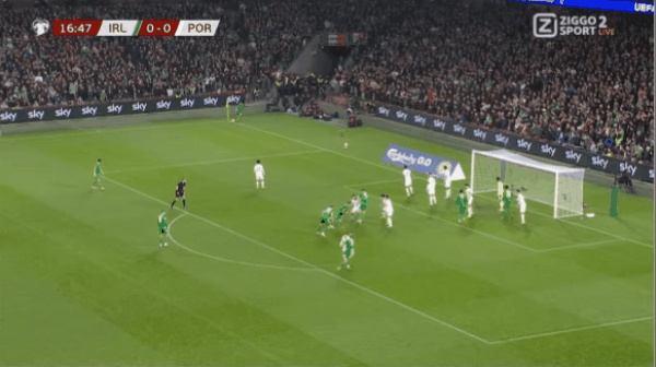 17'帕洛特破门! 爱尔兰 1- 0葡萄牙