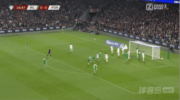 17'帕洛特破门! 爱尔兰 1- 0葡萄牙