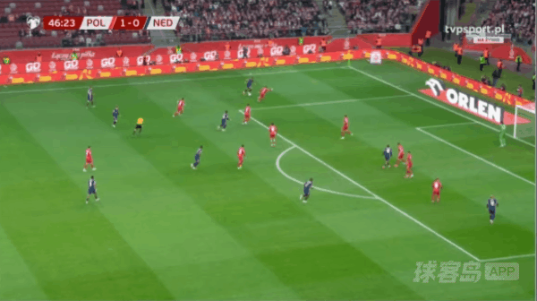 47'德佩破门! 波兰 1- 1荷兰
