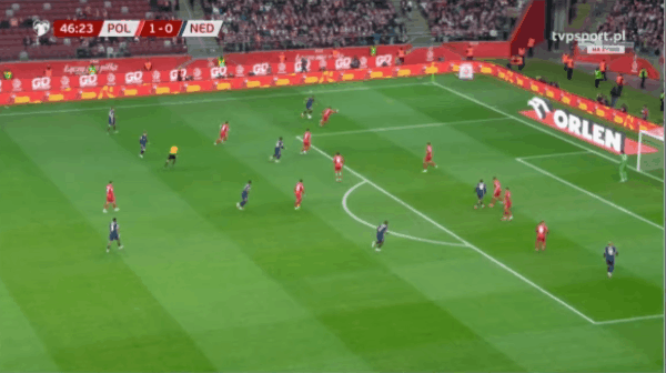 47'德佩破门! 波兰 1- 1荷兰