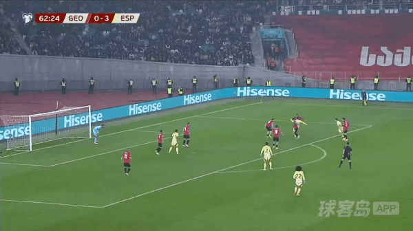 63'奥亚萨瓦尔破门! 格鲁吉亚 0- 4西班牙