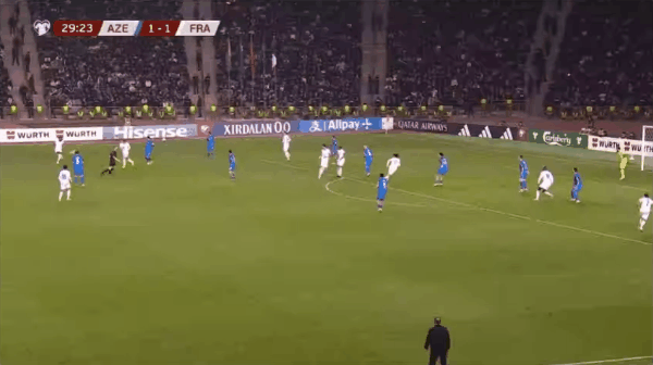 30'阿克利乌什破门! 阿塞拜疆 1- 2法国