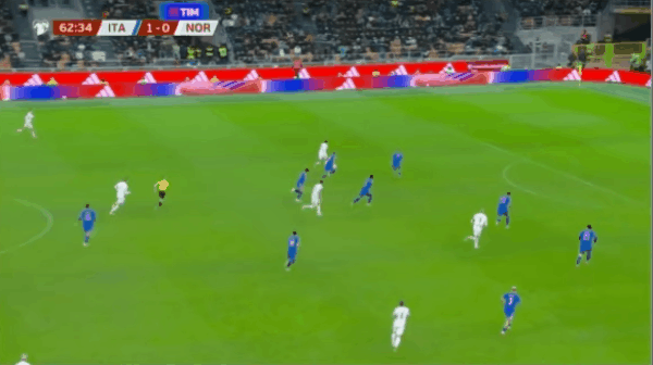 63'努萨破门! 意大利 1- 1挪威