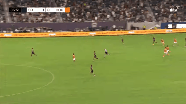 36'恩纳利破门! 圣地亚哥FC 1- 1休斯敦迪纳摩
