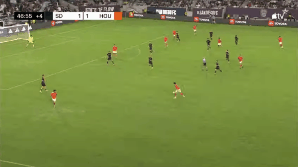 47'埃斯科巴破门! 圣地亚哥FC 1- 2休斯敦迪纳摩