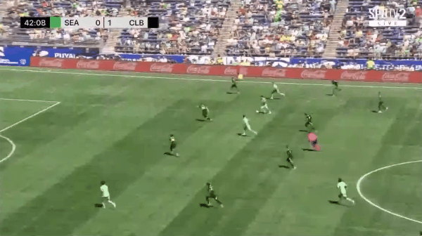 43'罗斯洛克破门! 西雅图海湾人 1- 1哥伦布机员