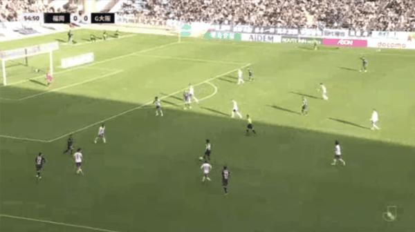 55'松冈大起破门! 福冈黄蜂 1- 0大阪钢巴