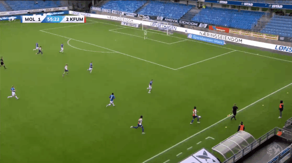 56'奧凱凱破门! 莫尔德 1- 3KFUM奥斯陆