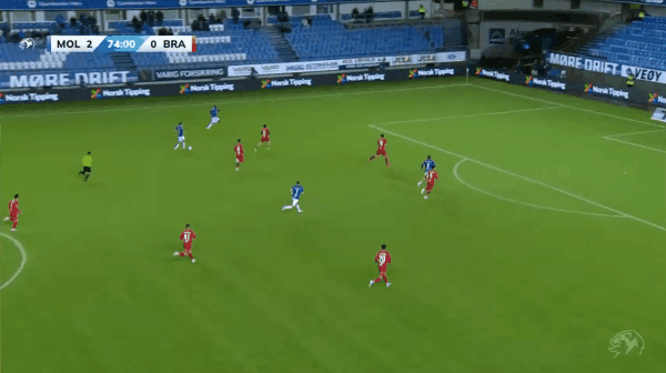 75'迪格兰乌龙破门! 莫尔德 3- 0布兰