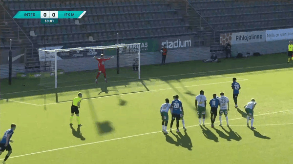 70'库阿梅点球未进! 英特土尔库 0- 0玛丽港