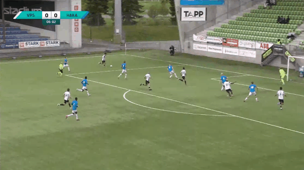 6'麦萨破门! VPS瓦萨 1- 0哈卡