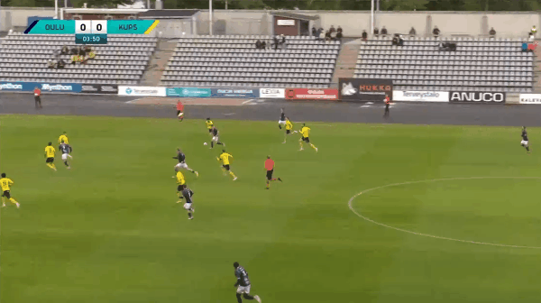 4'考库亚破门! 奥卢 1- 0古比斯