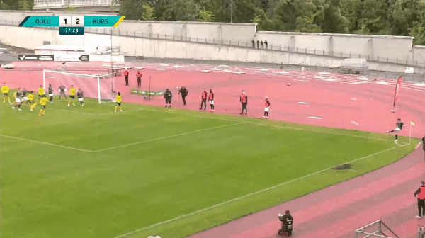 78'科斯凯拉破门! 奥卢 2- 2古比斯
