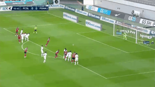 17'林加德点球破门! FC首尔 1- 0浦项制铁