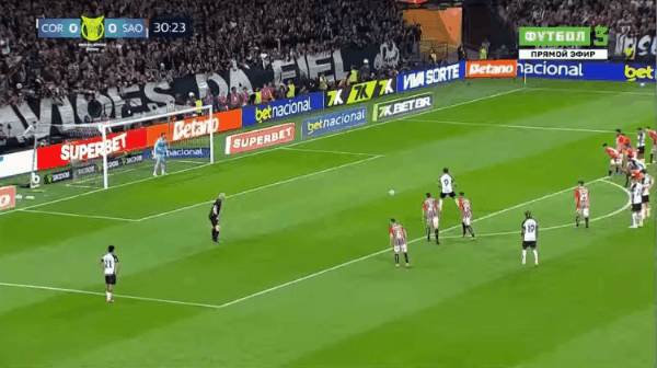 31'阿尔贝托点球破门! 科林蒂安 1- 0圣保罗