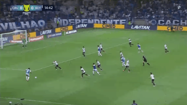 15'克里斯蒂安破门! 克鲁塞罗 1- 0博塔弗戈