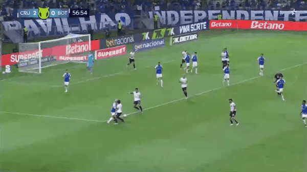 57'马萨尔破门! 克鲁塞罗 2- 1博塔弗戈