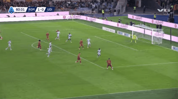 61'切利克破门! 罗马 2- 0乌迪内斯