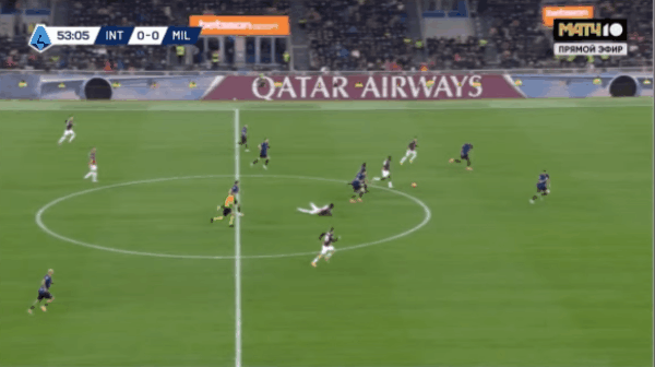 54'普利西奇破门! 国际米兰 0- 1AC米兰
