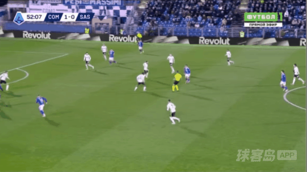 53'莫雷诺破门! 科莫 2- 0萨索洛