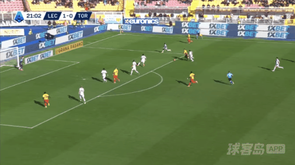 22'班达破门! 莱切 2- 0都灵
