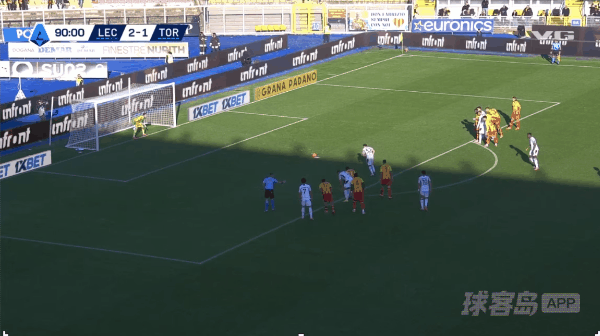 91'阿斯拉尼点球未进! 莱切 2- 1都灵