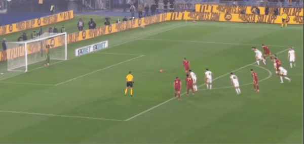 74'佩莱格里尼点球破门! 罗马 1- 1AC米兰