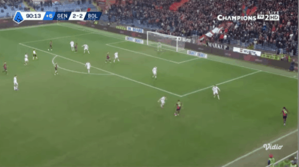 91'梅西亚斯破门! 热那亚 3- 2博洛尼亚