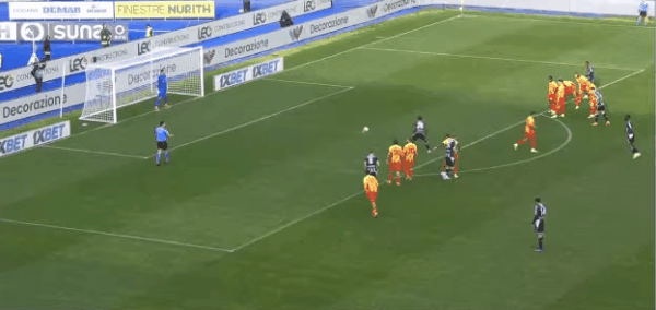26'索莱点球破门! 莱切 1- 1乌迪内斯