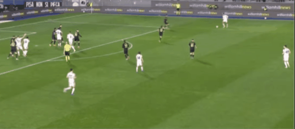 39'奇克破门! 比萨 0- 1AC米兰
