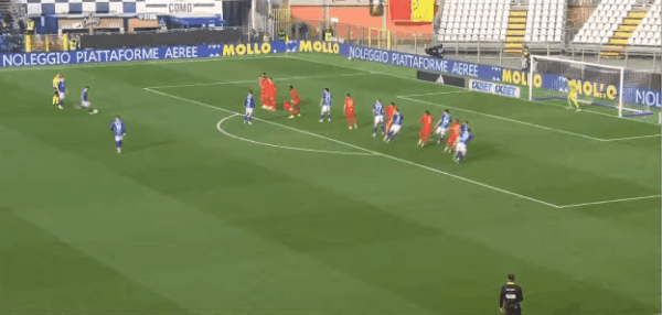 44'肯普夫破门! 科莫 3- 1莱切