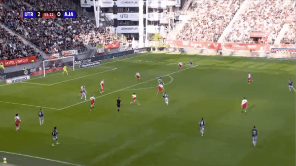56'戈茨破门! 乌德勒支 2- 1阿贾克斯