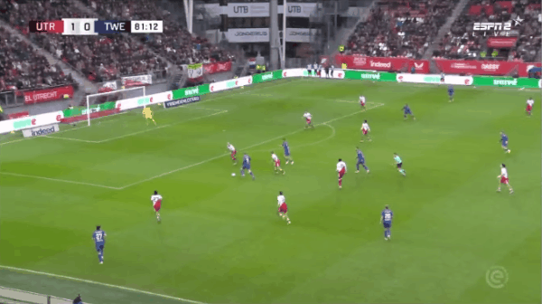 82'罗茨破门! 乌德勒支 1- 1特温特