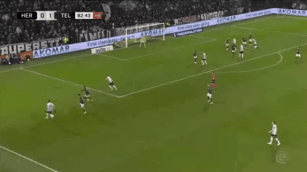 93'梅西克破门! 赫拉克勒斯 1- 1特尔斯达